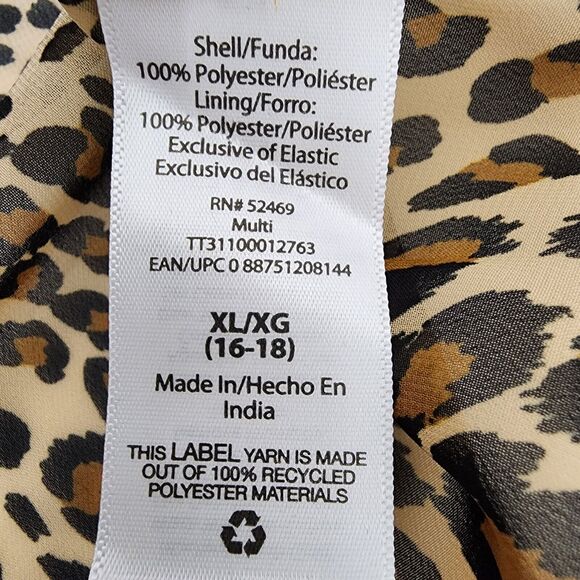 Time and Tru Dress XL 16-18 Peasant Floral V Neck Long Sleeve Lined Babydoll - Picture 8 of 8